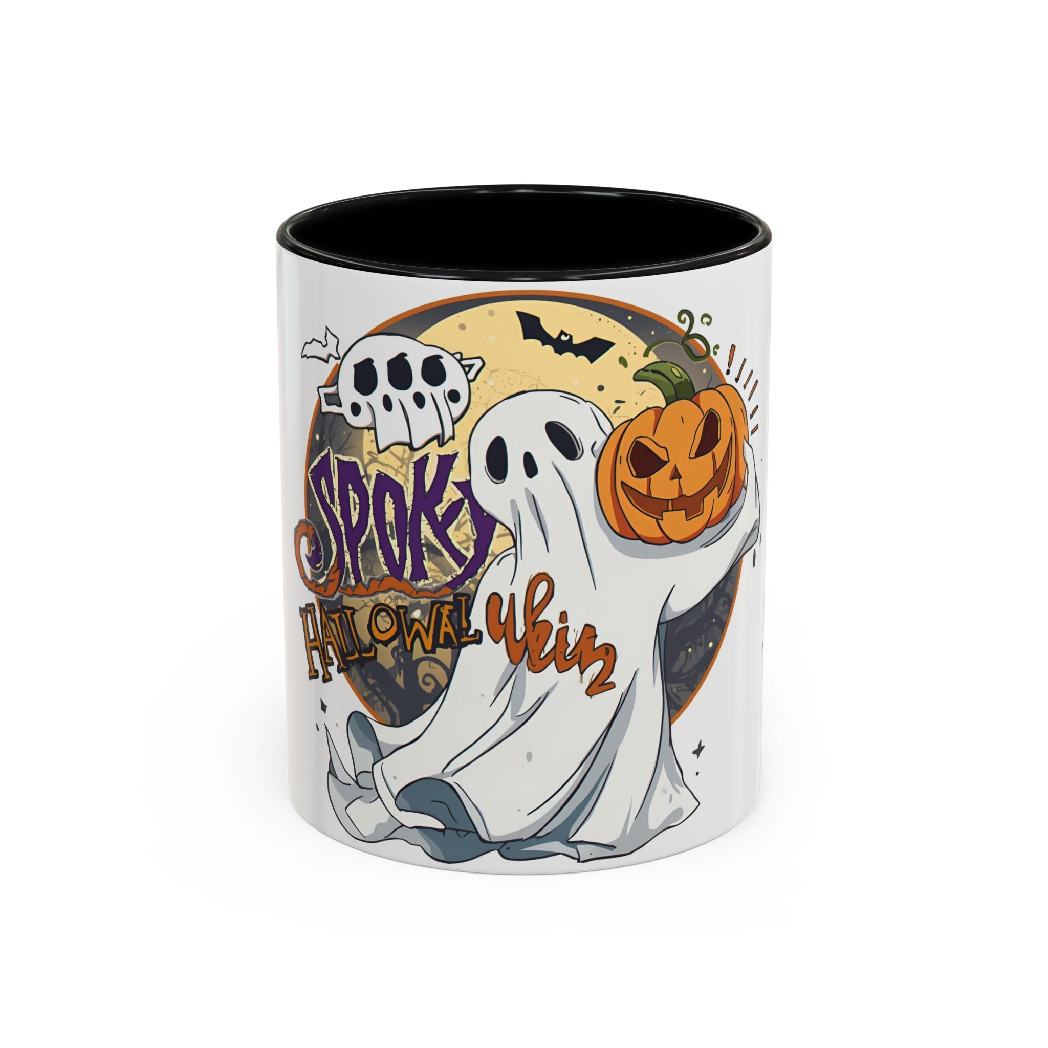 Spooky Ghost & Pumpkin Halloween Mug