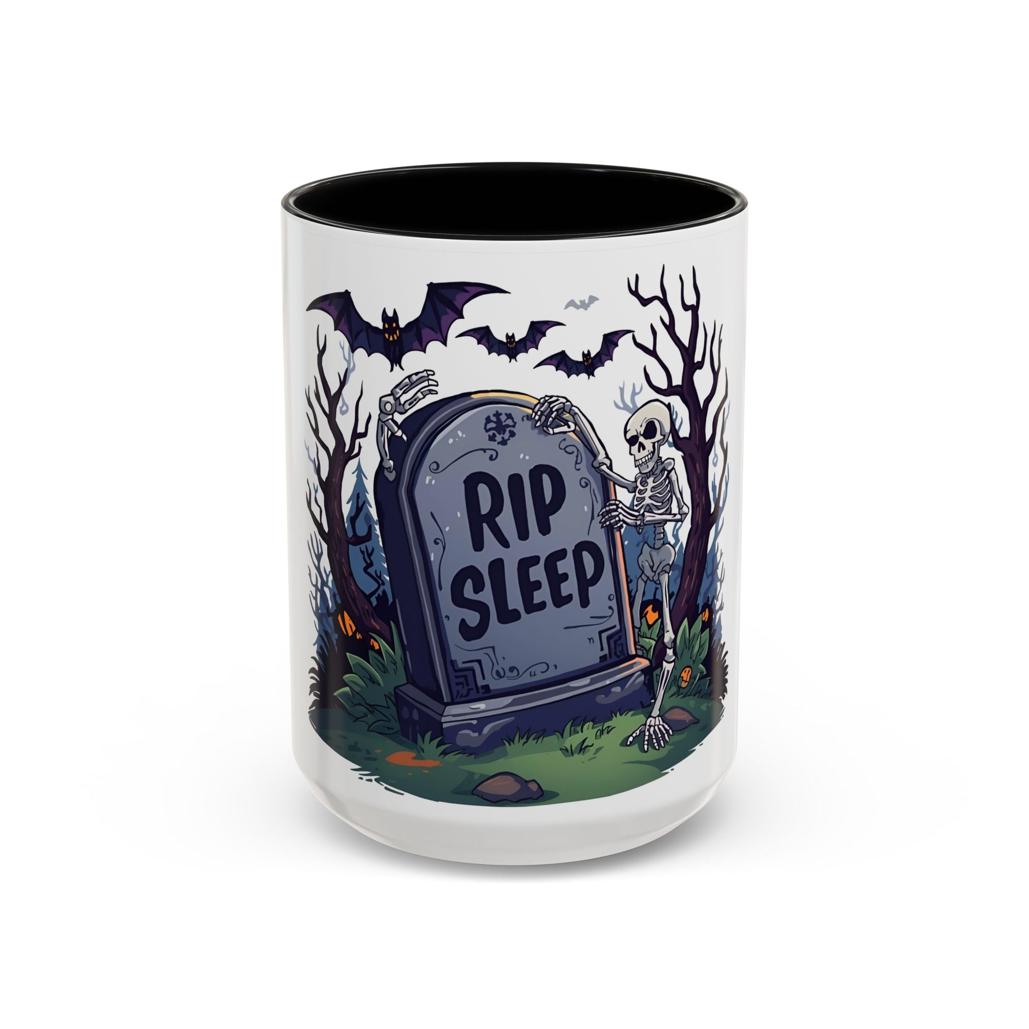 RIP Sleep Halloween Mug – Funny Spooky Coffee Cup for Late Nights