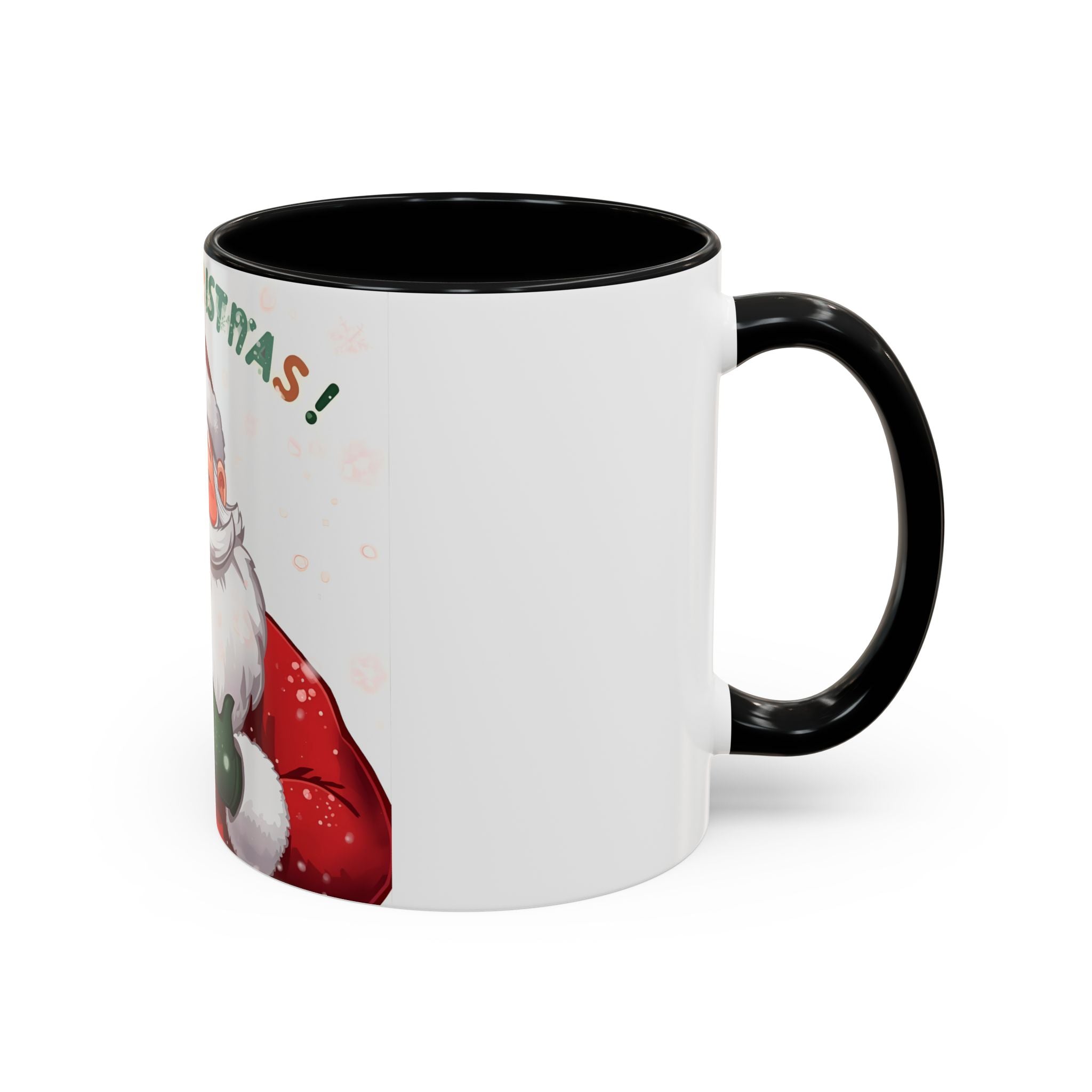 Santa Claus with Holiday Mug.