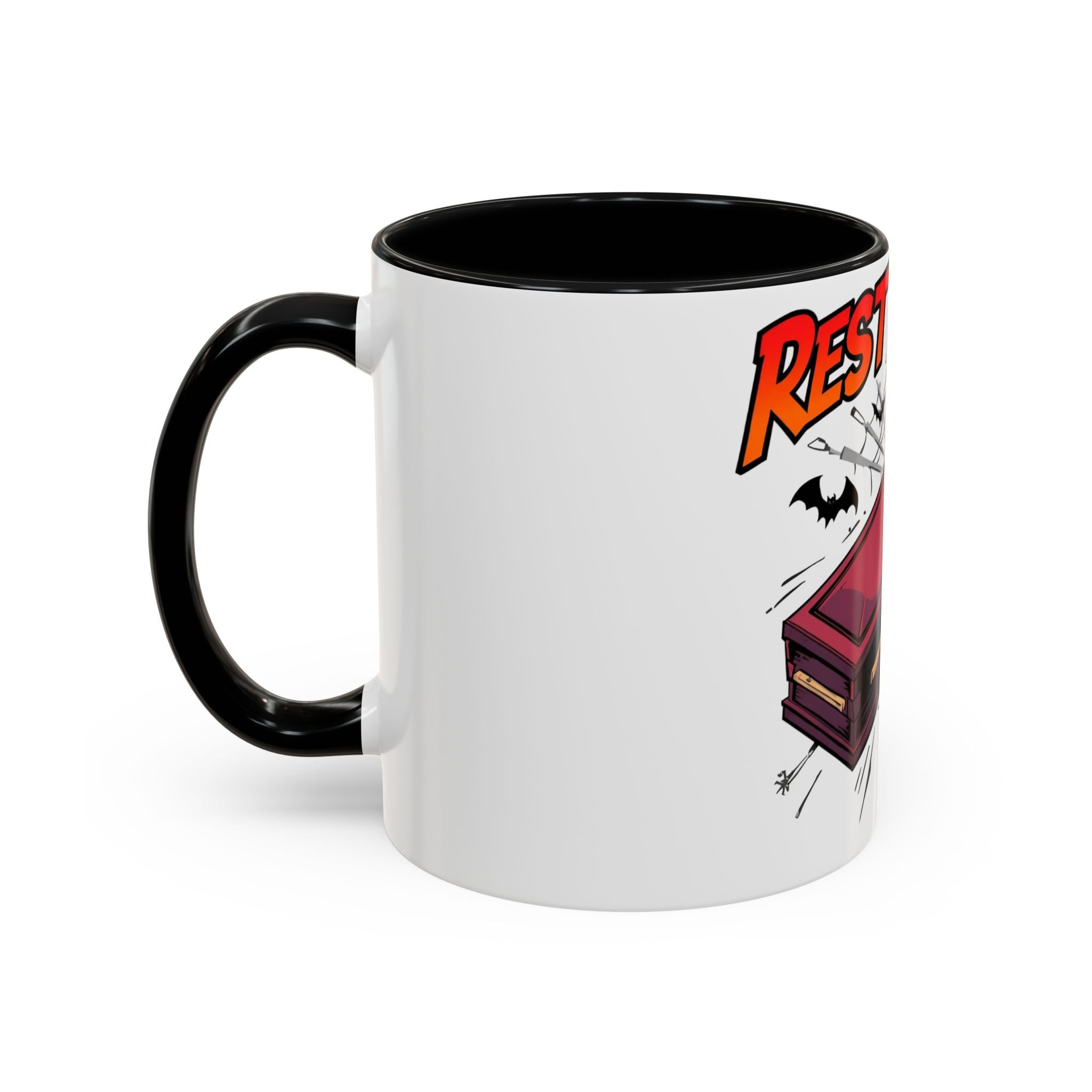Rest in Pieces Mug – Funny Ghost & Coffin Halloween Coffee Cup
