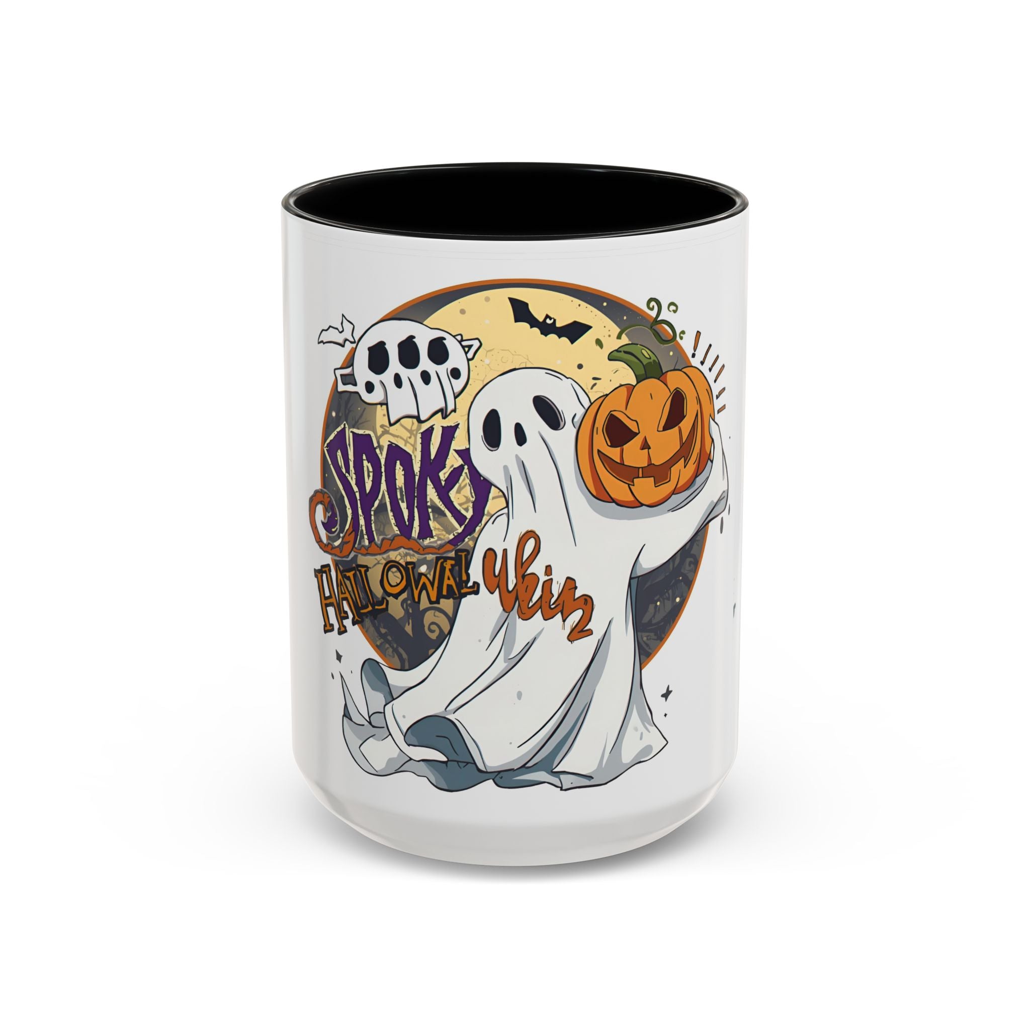 Spooky Ghost & Pumpkin Halloween Mug