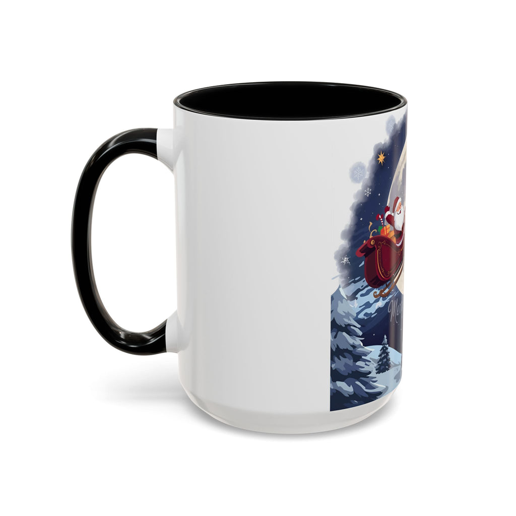 Santa Sleigh Christmas Mug – Holiday Night Sky Design.