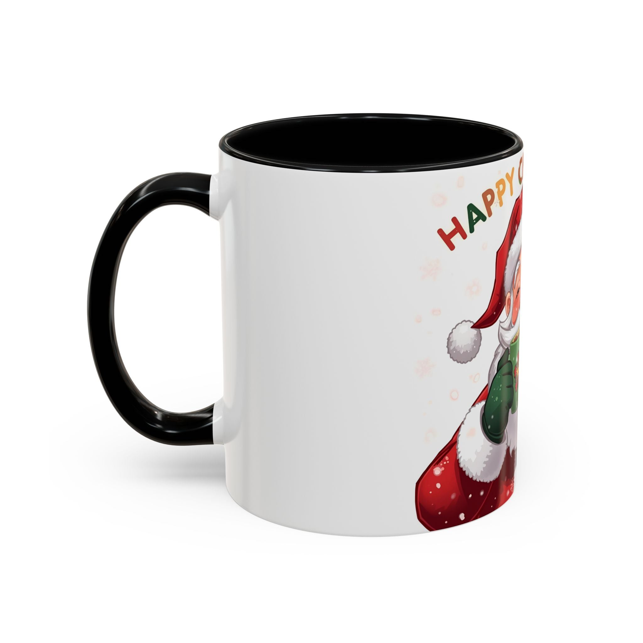 Santa Claus with Holiday Mug.