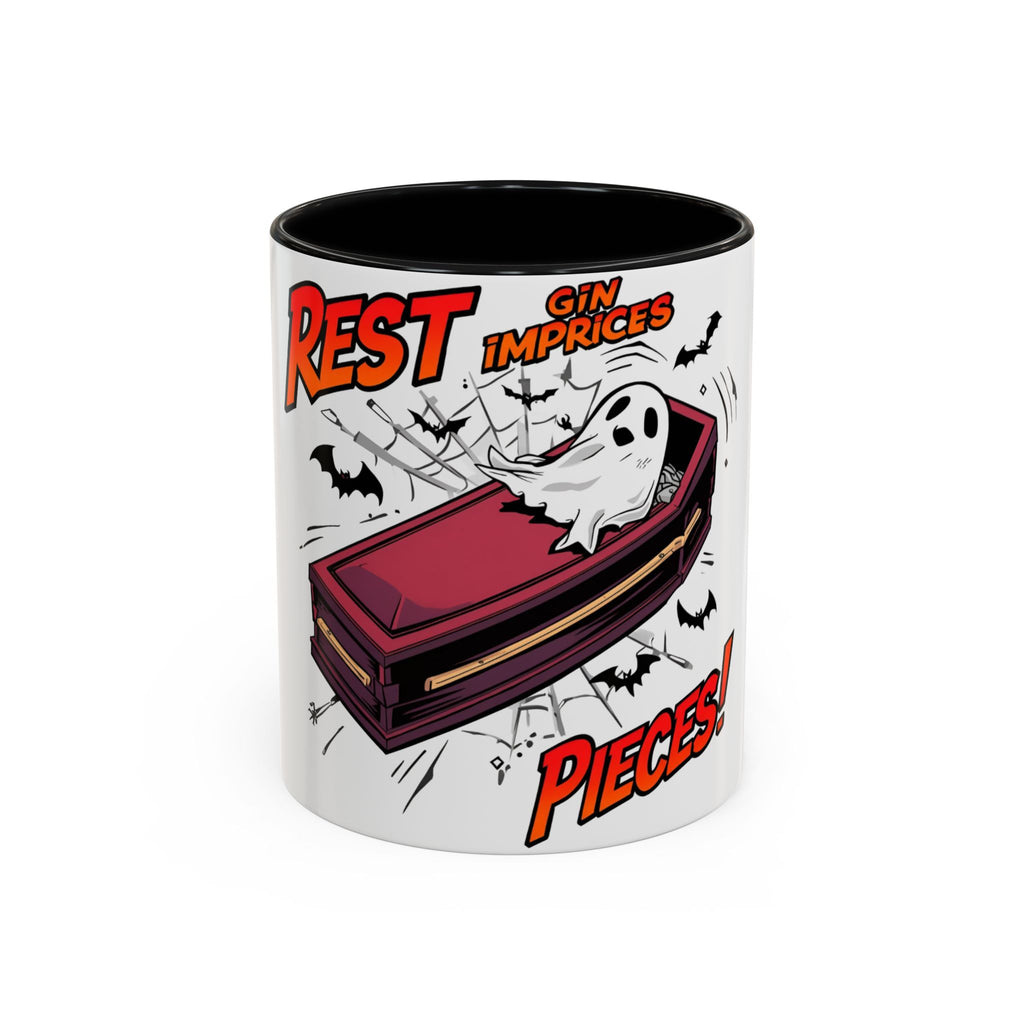 Rest in Pieces Mug – Funny Ghost & Coffin Halloween Coffee Cup