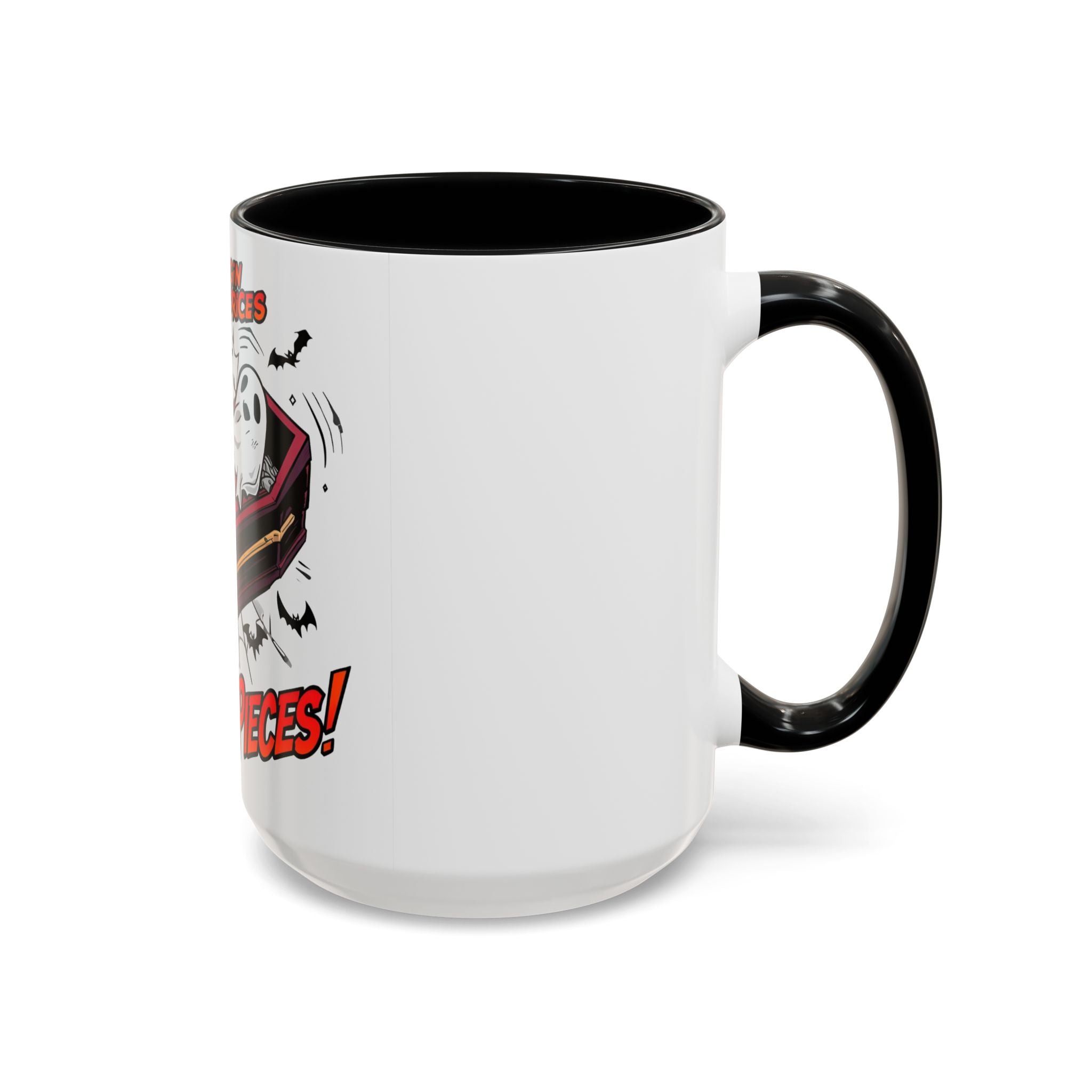 Rest in Pieces Mug – Funny Ghost & Coffin Halloween Coffee Cup