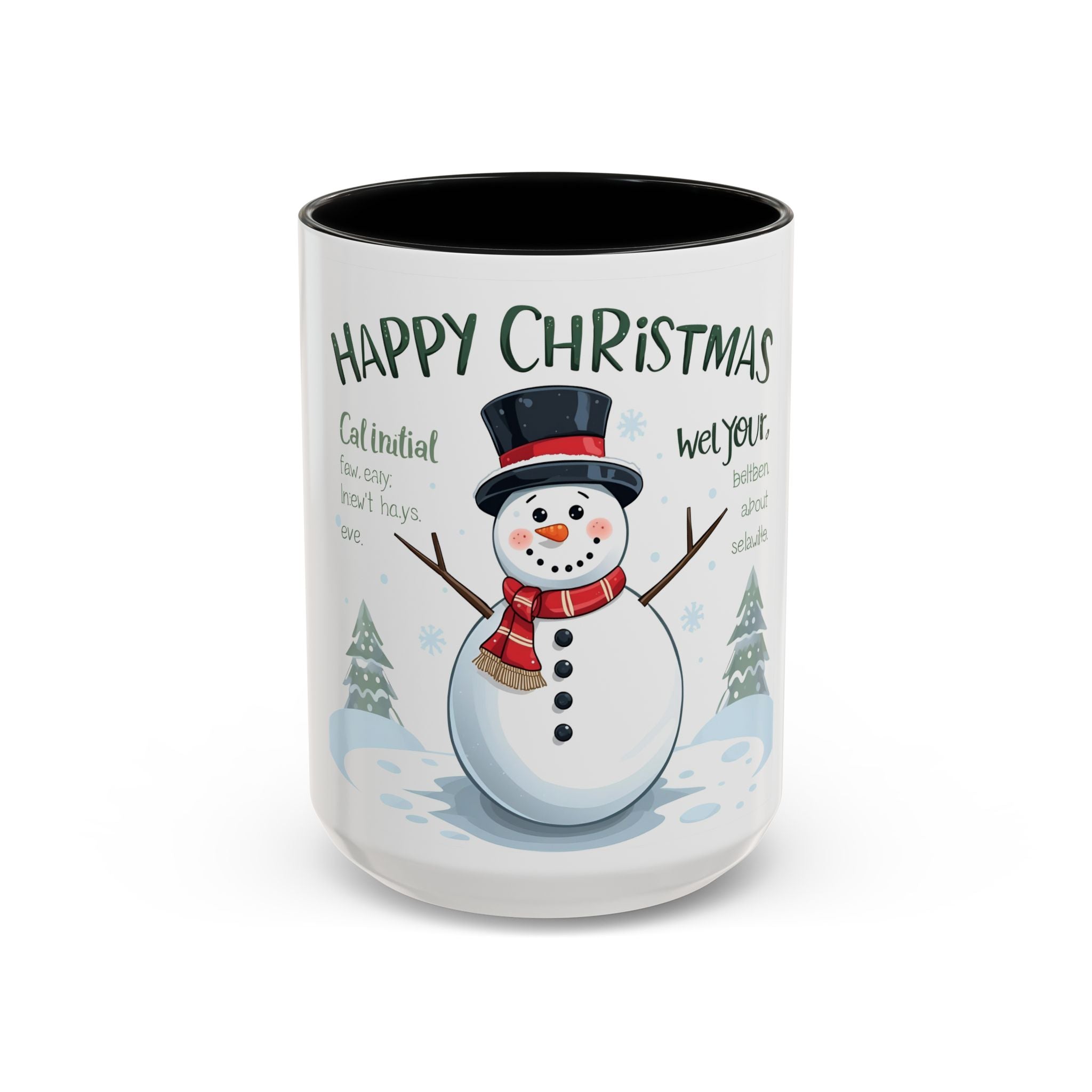 Happy Christmas Snowman Mug – Festive Holiday Cup