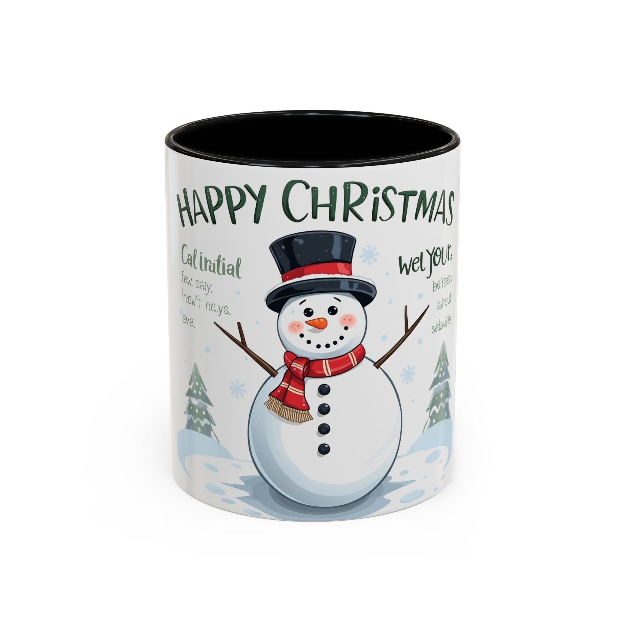 Happy Christmas Snowman Mug – Festive Holiday Cup