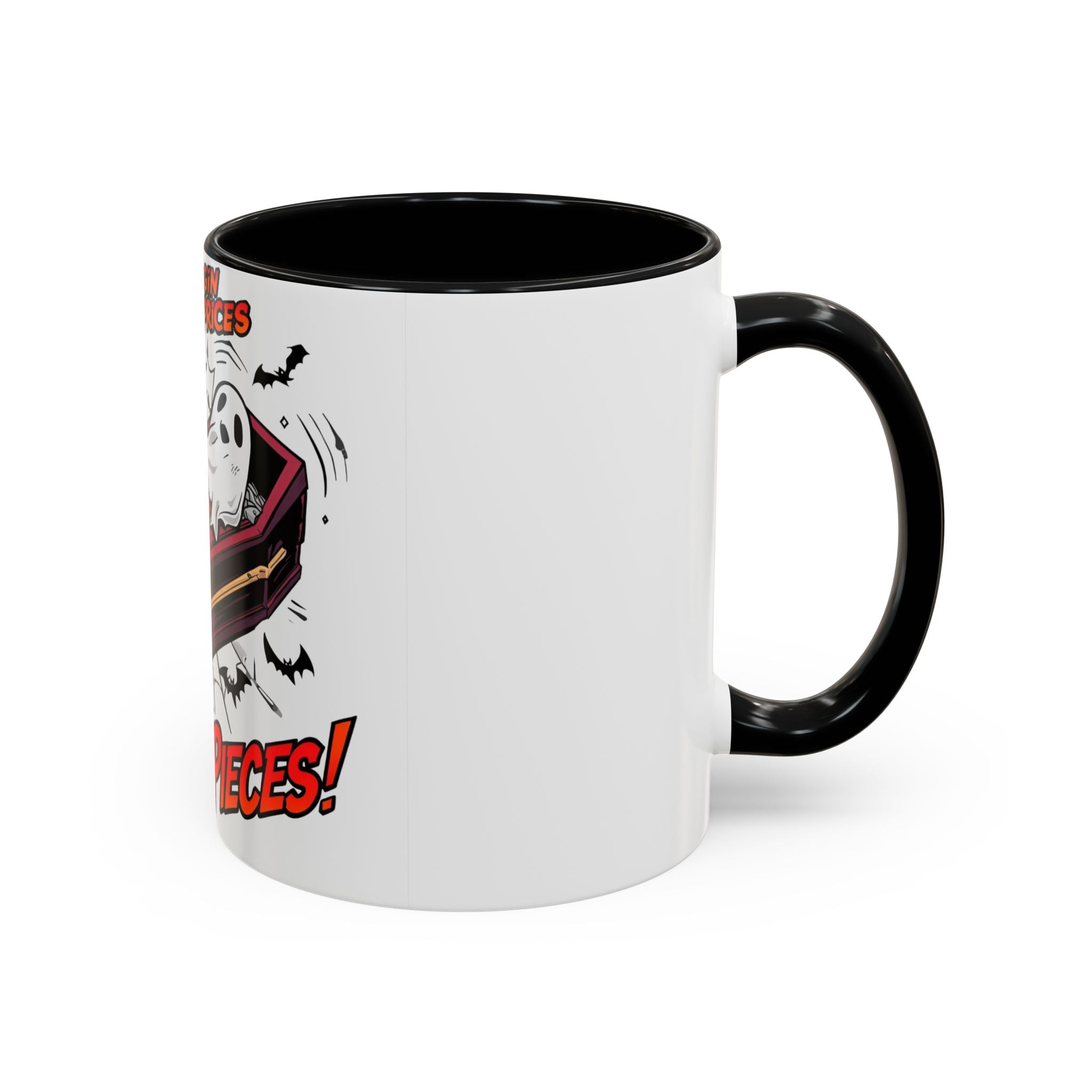 Rest in Pieces Mug – Funny Ghost & Coffin Halloween Coffee Cup