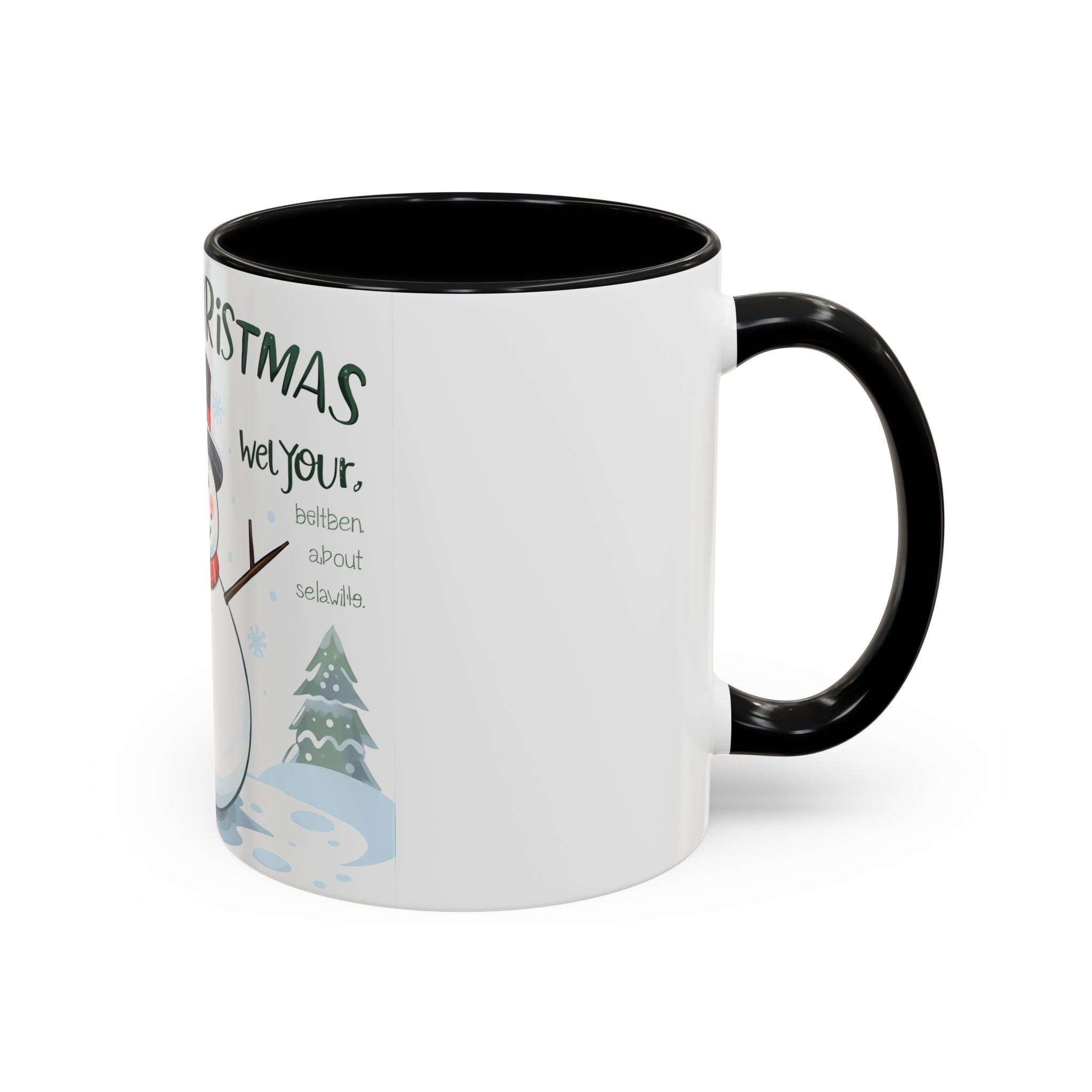 Happy Christmas Snowman Mug – Festive Holiday Cup