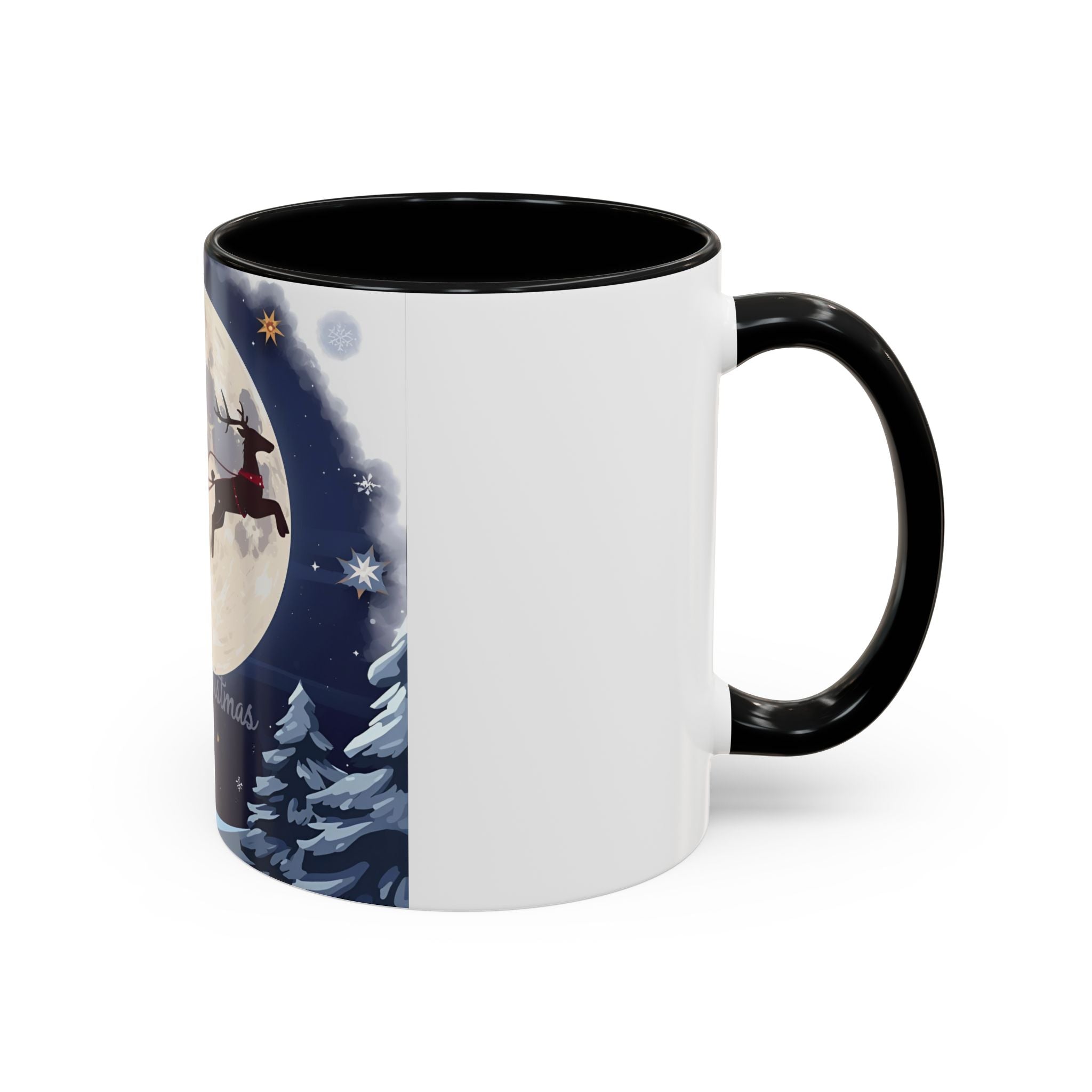 Santa Sleigh Christmas Mug – Holiday Night Sky Design.