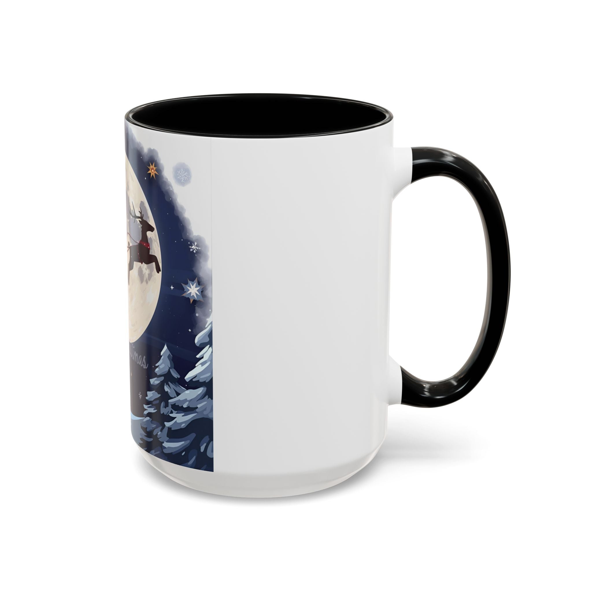 Santa Sleigh Christmas Mug – Holiday Night Sky Design.