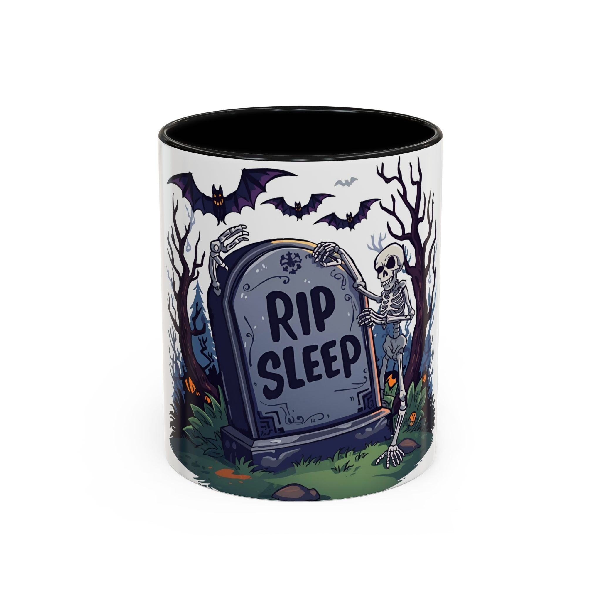 RIP Sleep Halloween Mug – Funny Spooky Coffee Cup for Late Nights