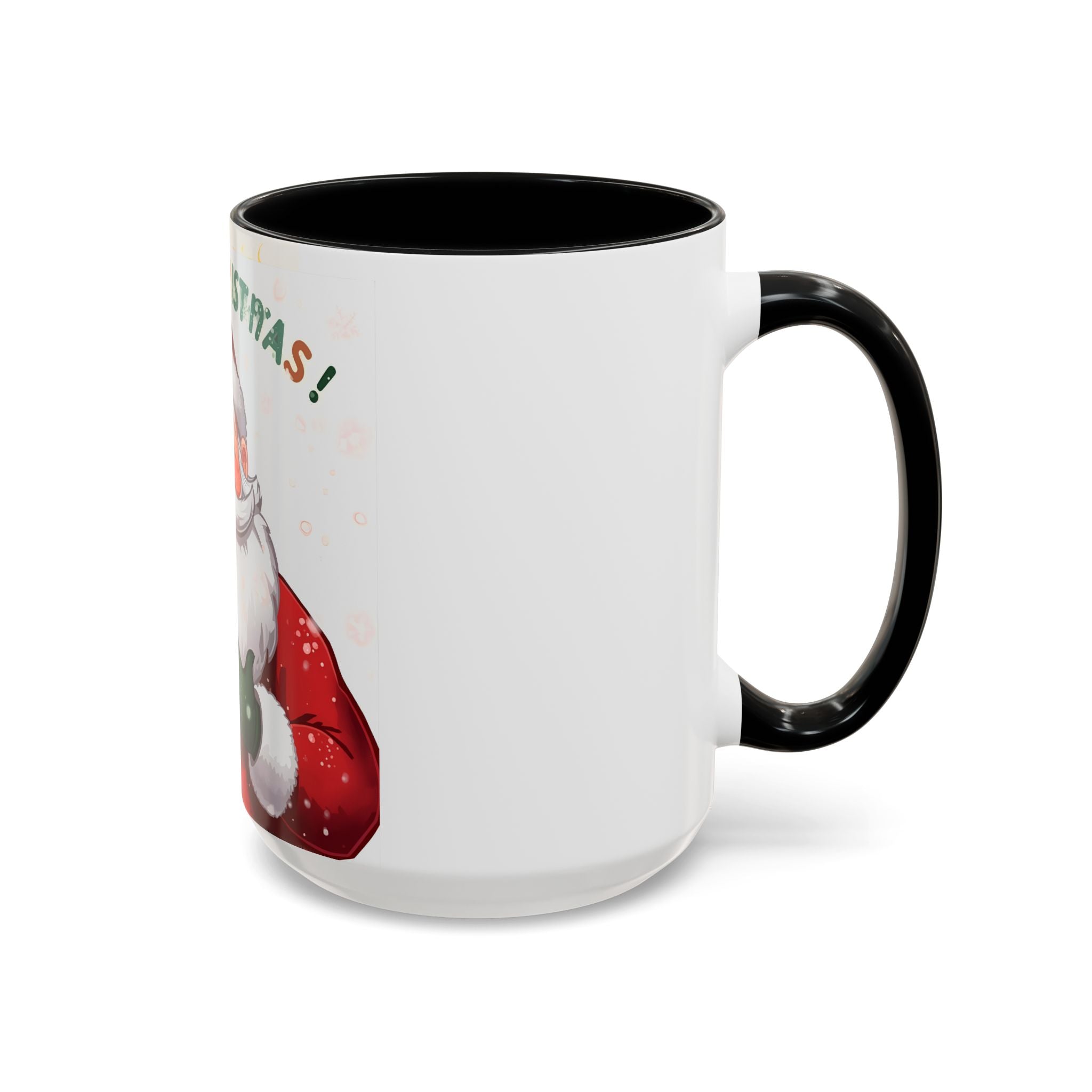 Santa Claus with Holiday Mug.
